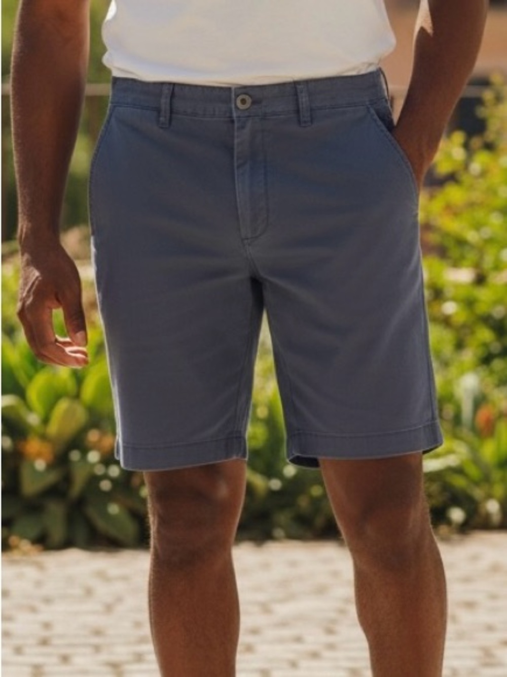 Joseph Abboud Men's Slate Blue Flat Front Shorts